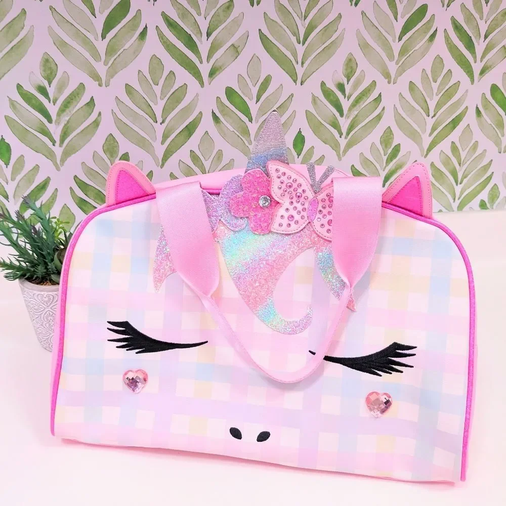 Pink Girl's Miss Gwen Duffle Bag OMG Accessories Glitter Unicorn Travel Party
